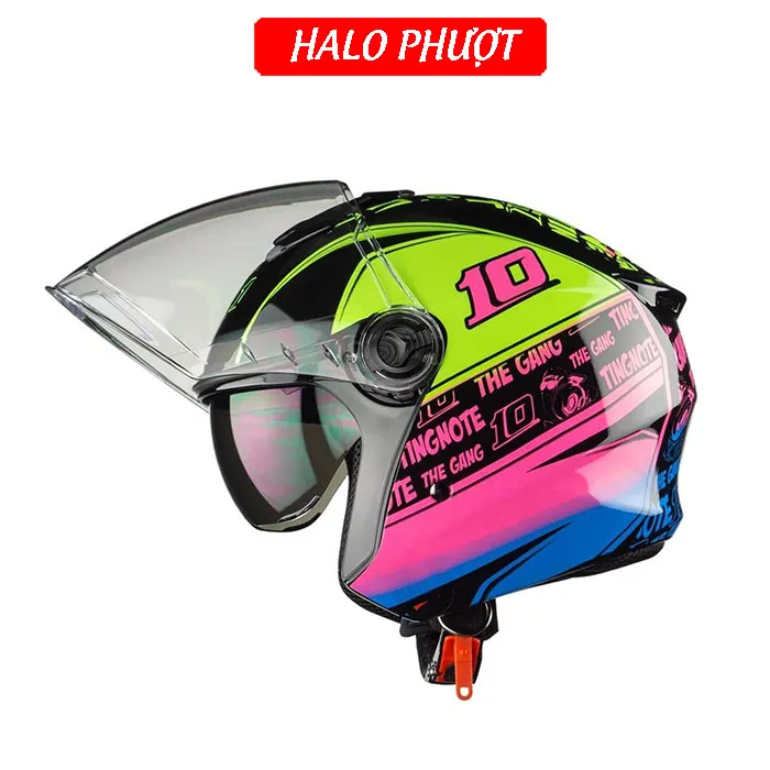 ( Tặng Tem KYT ) Nón bảo hiểm 3/4 2 kính Royal M668- Tem Thitipong