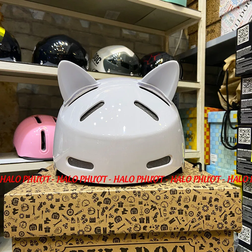 Nón xe đạp Napoli N05 Trắng Bóng 