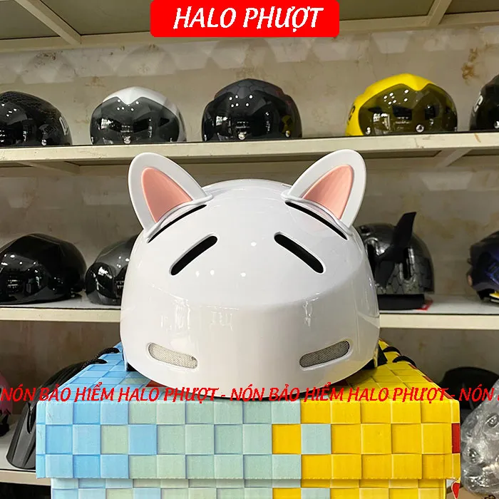 Nón xe đạp Napoli N05 Trắng Bóng 