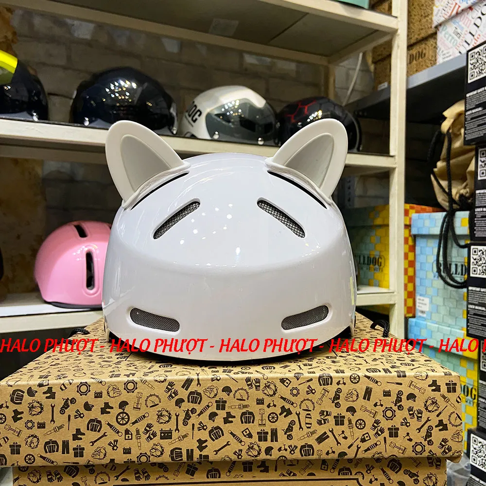 Nón xe đạp Napoli N05 Trắng Bóng 