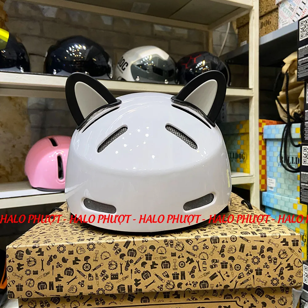 Nón xe đạp Napoli N05 Trắng Bóng 