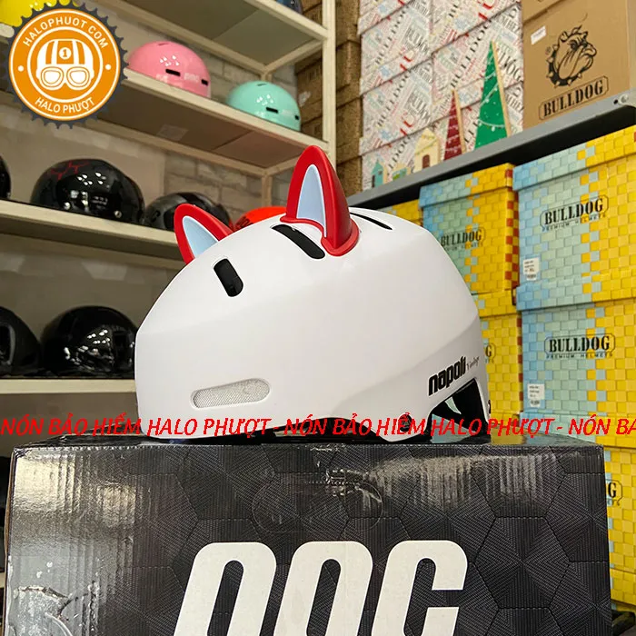 Nón xe đạp Napoli N05 Trắng Nhám