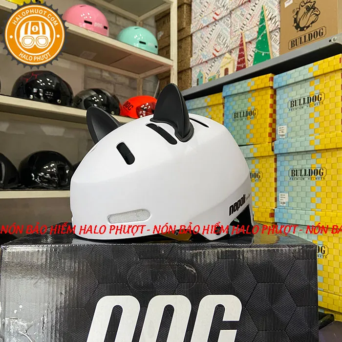 Nón xe đạp Napoli N05 Trắng Nhám