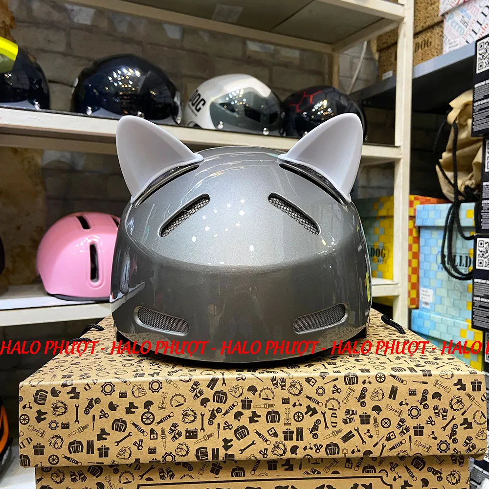 Nón xe đạp Napoli N05 Xám Bóng 