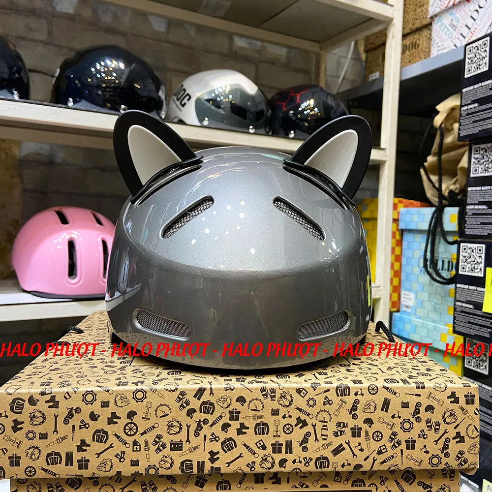 Nón xe đạp Napoli N05 Xám Bóng 