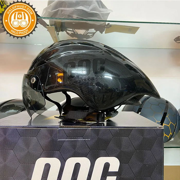 Nón POC P01 Carbon Mini Chữ Đen