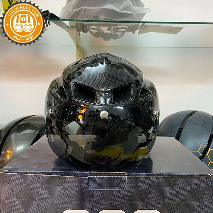 Nón POC P01 Carbon Mini Chữ Đen