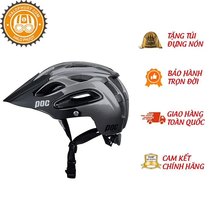 Nón POC P07 Xám Titanium Bóng
