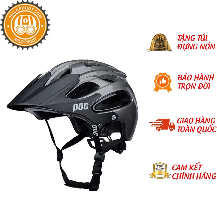 Nón POC P07 Xám Titanium Bóng