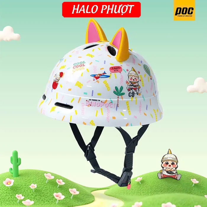 Nón POC PK02 Cốm (Tặng tai mèo)