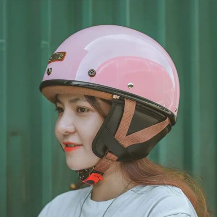 Nón nửa đầu Bulldog PUG Hồng