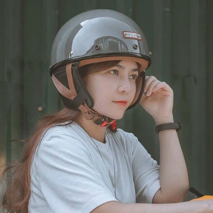 Nón nửa đầu Bulldog PUG Xám