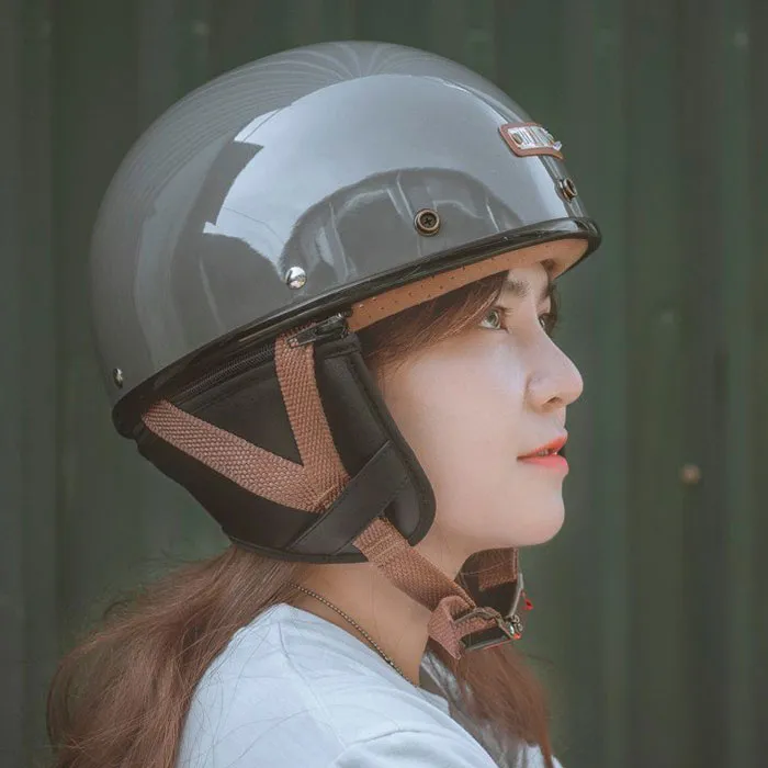 Nón nửa đầu Bulldog PUG Xám