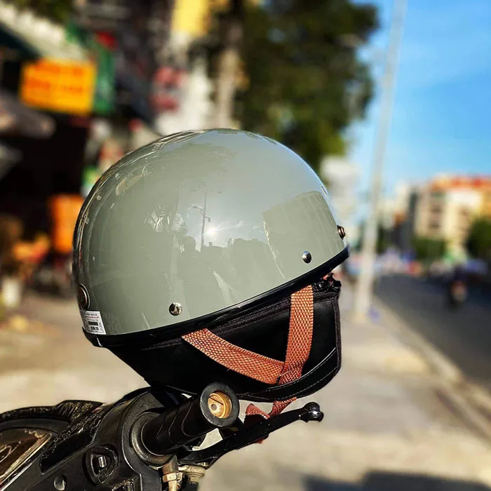 Nón nửa đầu Bulldog PUG Xám