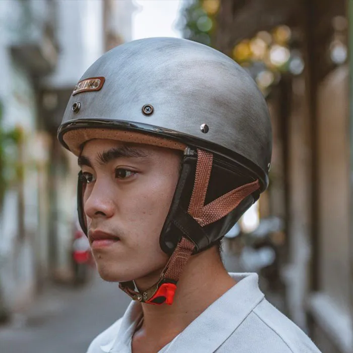 Nón nửa đầu Bulldog PUG Xước Bạc