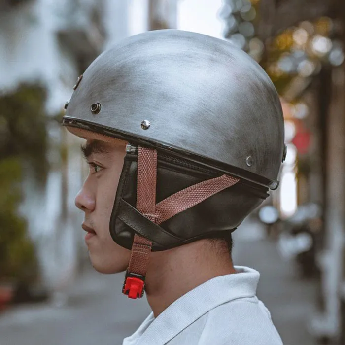 Nón nửa đầu Bulldog PUG Xước Bạc