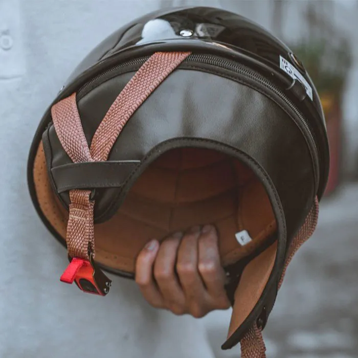 Nón nửa đầu Bulldog PUG Đen Bóng