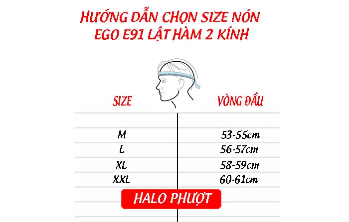 Mũ Bảo Hiểm Lật Hàm 2 kính EGO E91