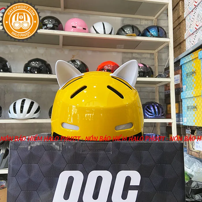 Nón xe đạp Napoli N05 Vàng Bóng