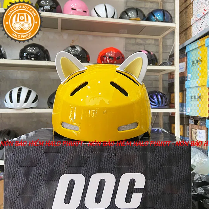 Nón xe đạp Napoli N05 Vàng Bóng