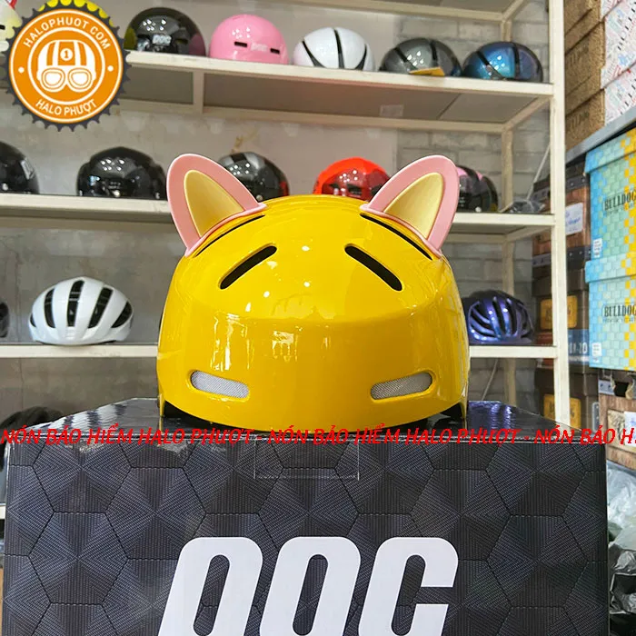 Nón xe đạp Napoli N05 Vàng Bóng