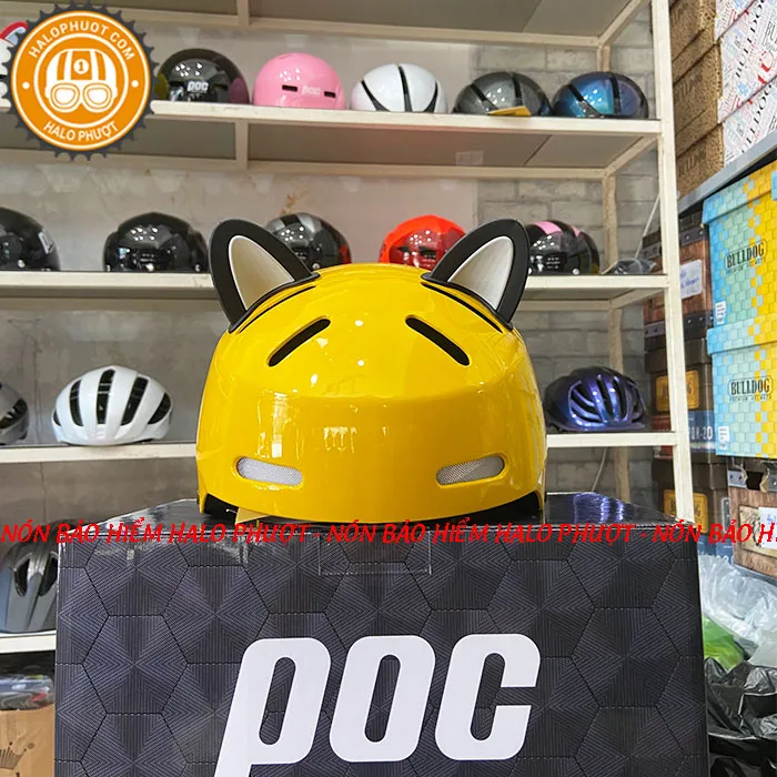 Nón xe đạp Napoli N05 Vàng Bóng