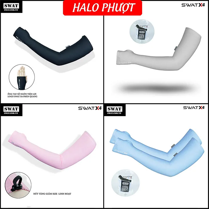 Ống tay Swat chống nắng X4 (có dây rút)