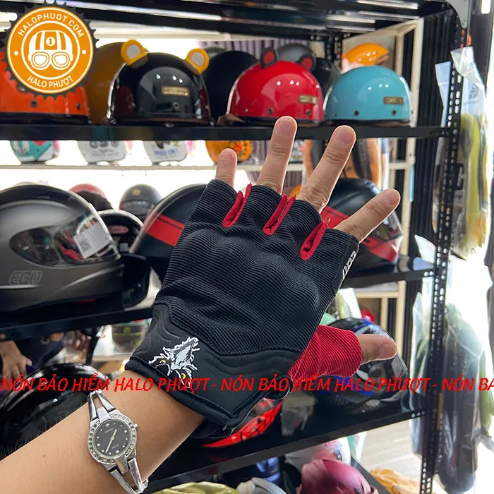 Găng tay EGO hở ngón - Đỏ