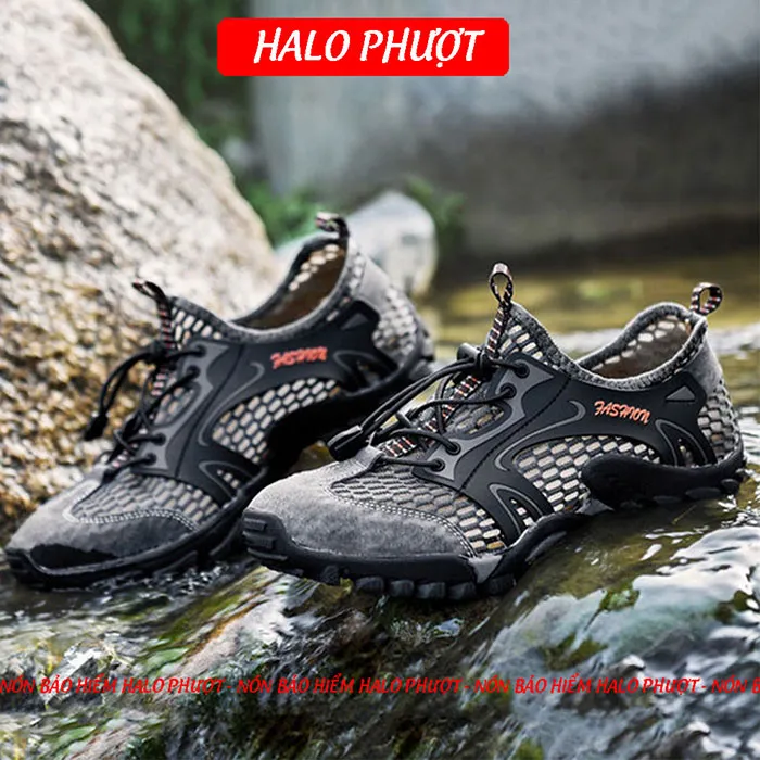 Giày phượt Trekking, leo núi, đi biển siêu bám, nhanh khô - Màu Vàng Nâu Drift 01