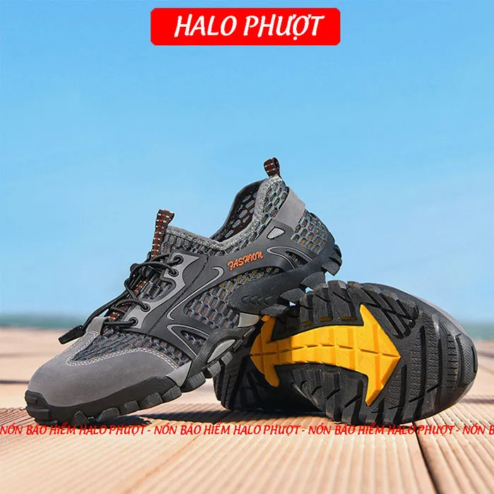 Giày phượt Trekking, leo núi, đi biển siêu bám, nhanh khô - Màu Vàng Nâu Drift 01