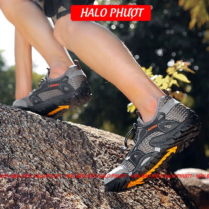 Giày phượt Trekking, leo núi, đi biển... siêu bám, nhanh khô - Màu Đen Drift 01