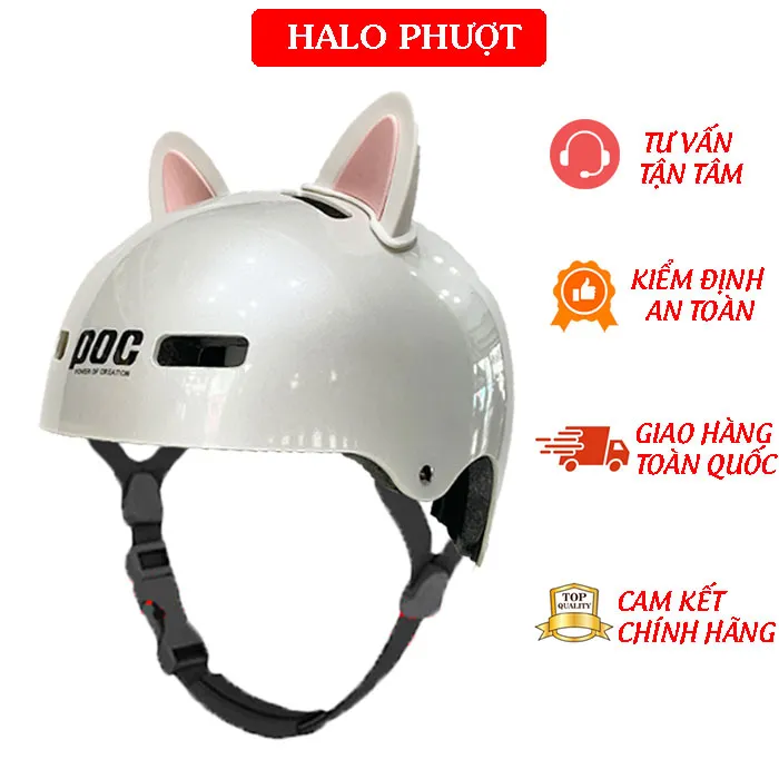 Nón POC PK01 (Nón Trẻ Em) - Trắng