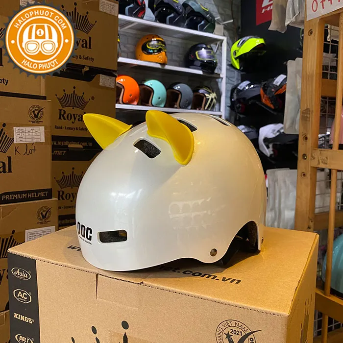 Nón POC PK01 (Nón Trẻ Em) - Trắng