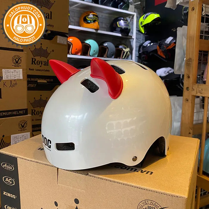 Nón POC PK01 (Nón Trẻ Em) - Trắng