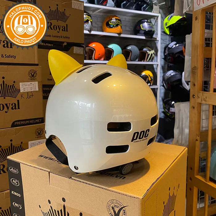 Nón POC PK01 (Nón Trẻ Em) - Trắng