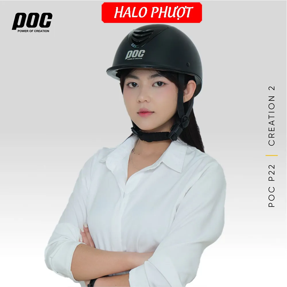 Nón Bảo Hiểm POC P22 Đen Nhám Chuẩn Xe Máy Chính Hãng