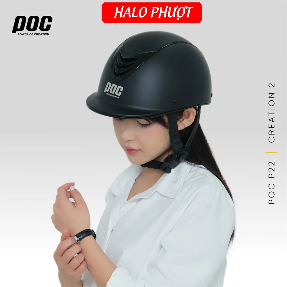 Nón Bảo Hiểm POC P22 Đen Nhám Chuẩn Xe Máy Chính Hãng