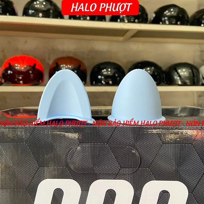 Tai Mèo có đế gắn nón bảo hiểm - Xanh Dương