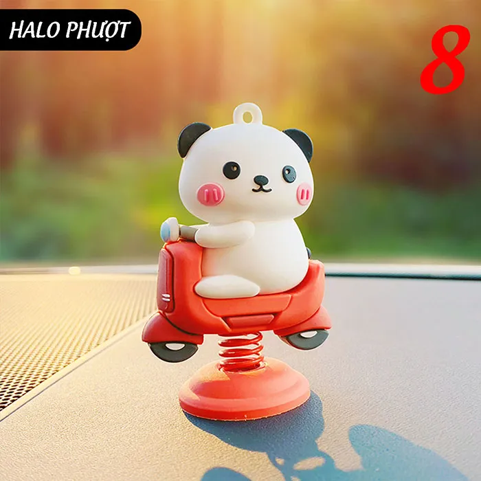 Thú lò xo trang trí xe hơi, gắn xe, phụ kiện gắn nón bảo hiểm