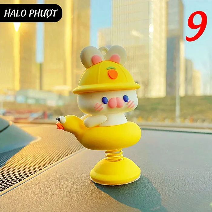 Thú lò xo trang trí xe hơi, gắn xe, phụ kiện gắn nón bảo hiểm