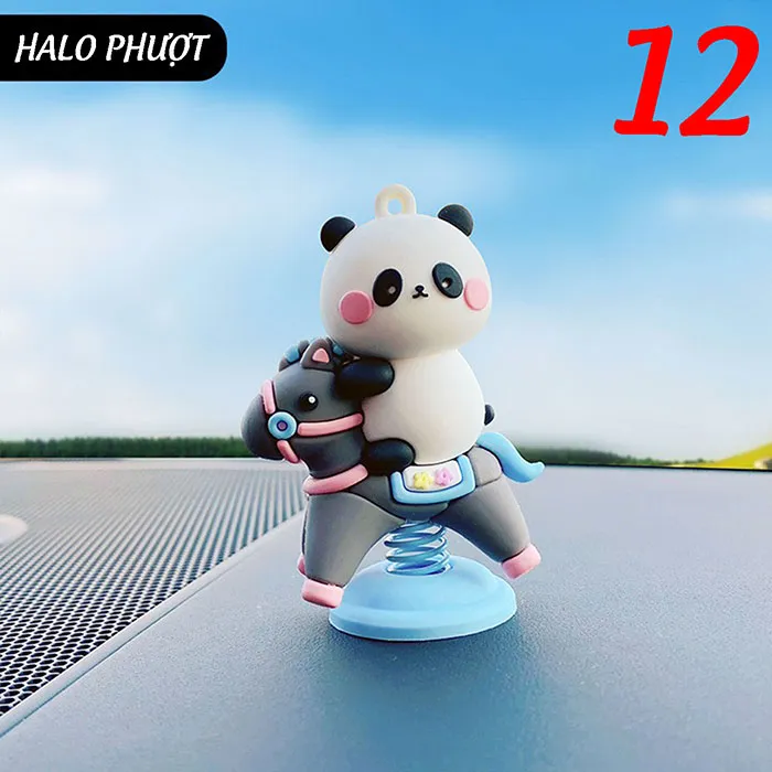 Thú lò xo trang trí xe hơi, gắn xe, phụ kiện gắn nón bảo hiểm