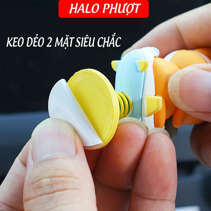 Thú lò xo trang trí xe hơi, gắn xe, phụ kiện gắn nón bảo hiểm