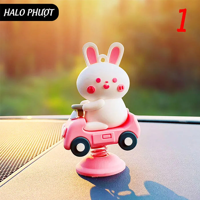 Thú lò xo trang trí xe hơi, gắn xe, phụ kiện gắn nón bảo hiểm