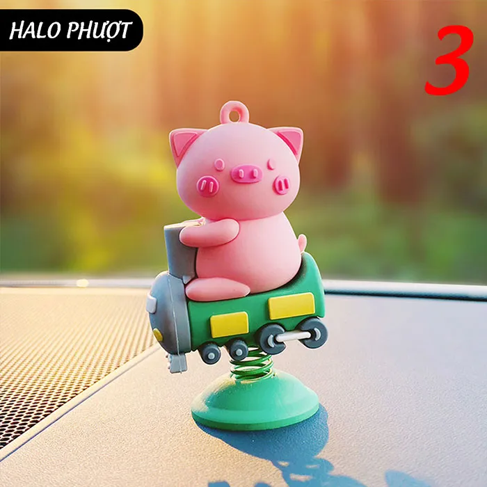 Thú lò xo trang trí xe hơi, gắn xe, phụ kiện gắn nón bảo hiểm