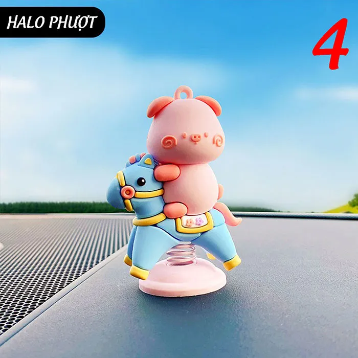 Thú lò xo trang trí xe hơi, gắn xe, phụ kiện gắn nón bảo hiểm