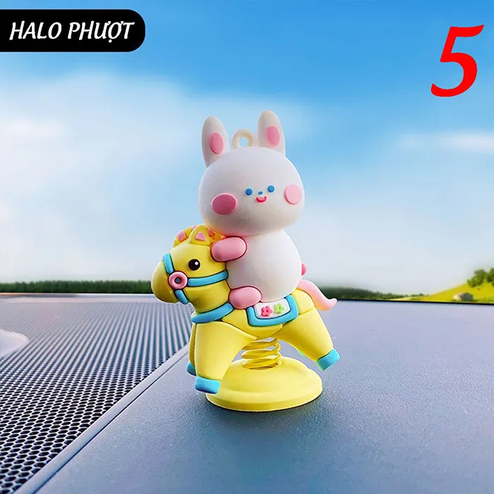 Thú lò xo trang trí xe hơi, gắn xe, phụ kiện gắn nón bảo hiểm