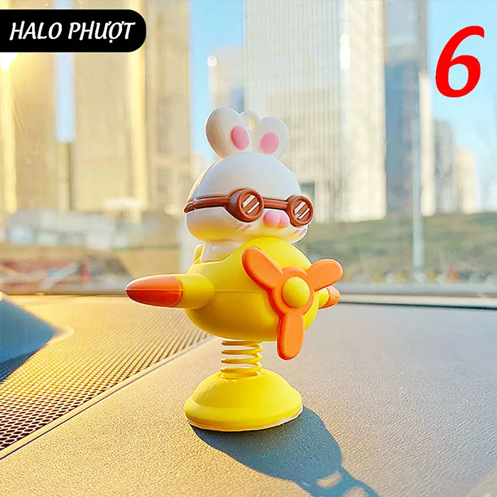 Thú lò xo trang trí xe hơi, gắn xe, phụ kiện gắn nón bảo hiểm