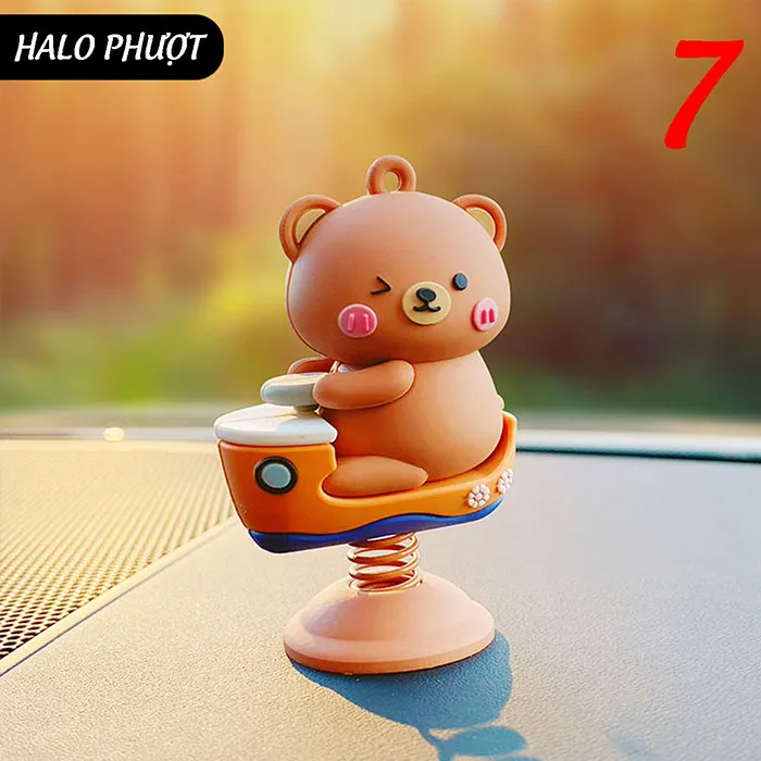 Thú lò xo trang trí xe hơi, gắn xe, phụ kiện gắn nón bảo hiểm