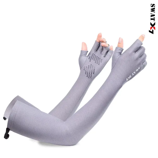 Ống Tay Chống Nắng Xỏ Ngón SWAT X7 Màu Xám