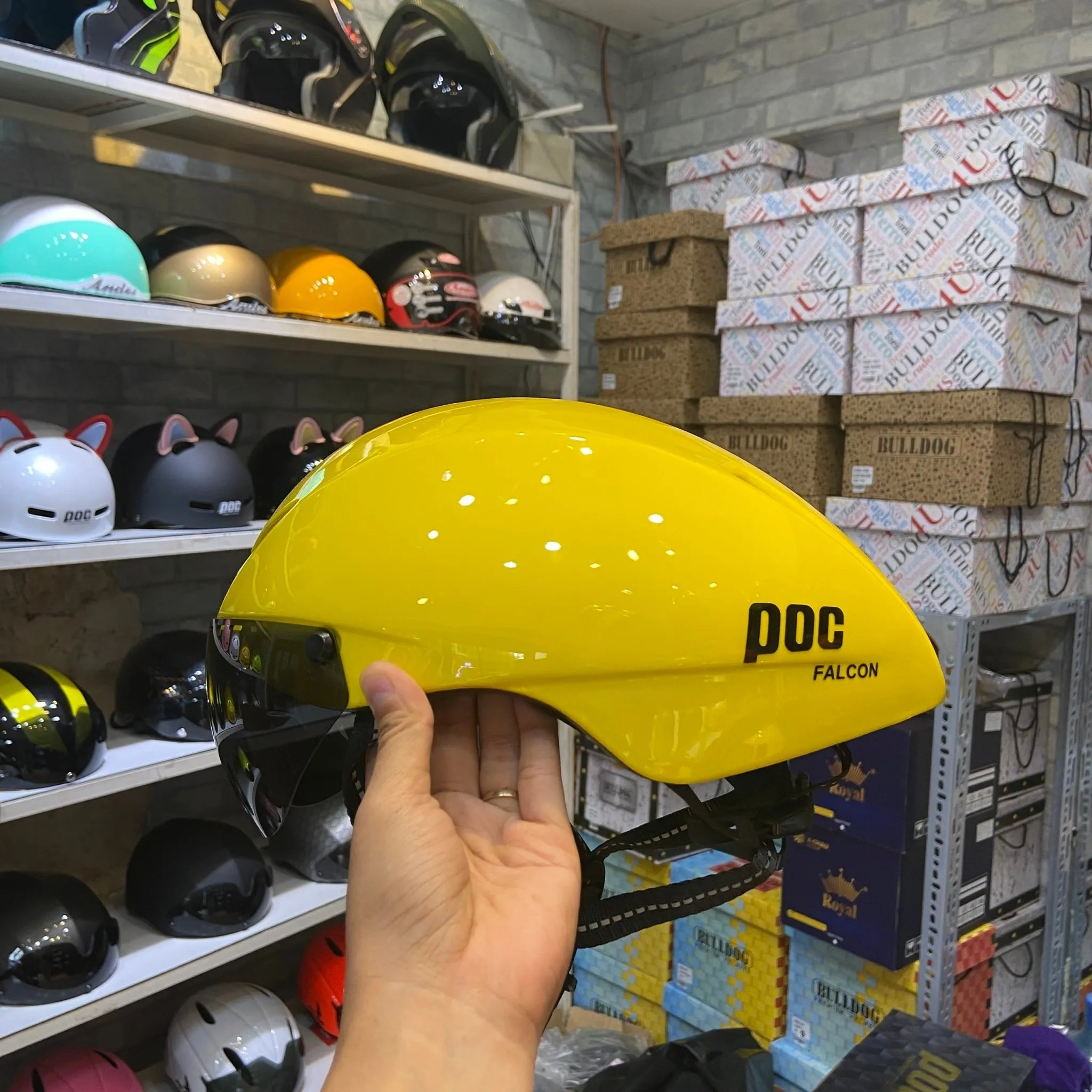 Nón POC FALCON Vàng Bóng